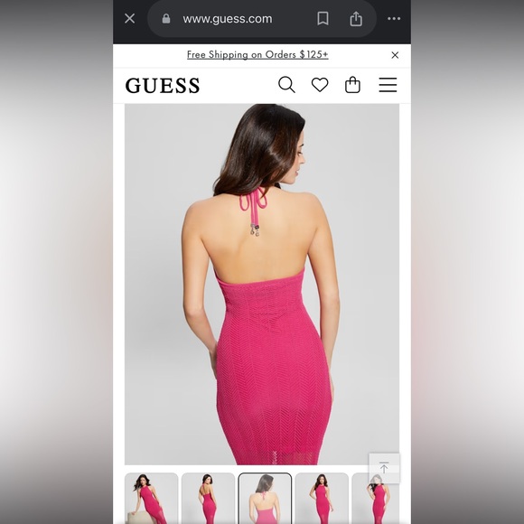 Guess Pink Knit Maxi Dress - Picture 2 of 7